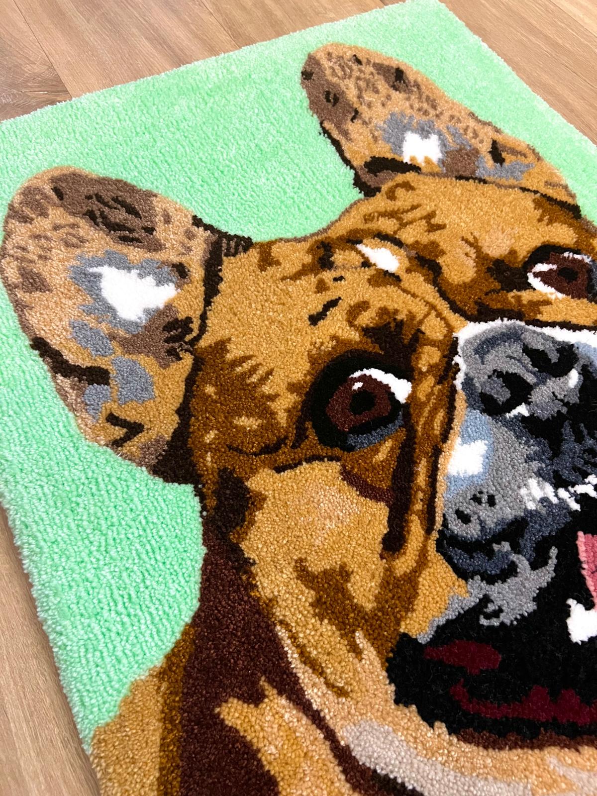 Limited edition french bulldog portrait tapestry