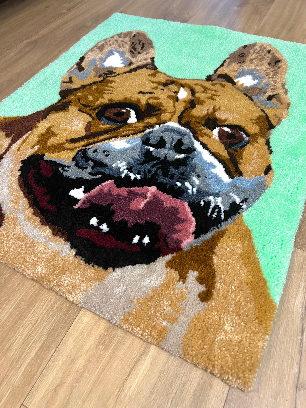 Limited edition french bulldog portrait tapestry
