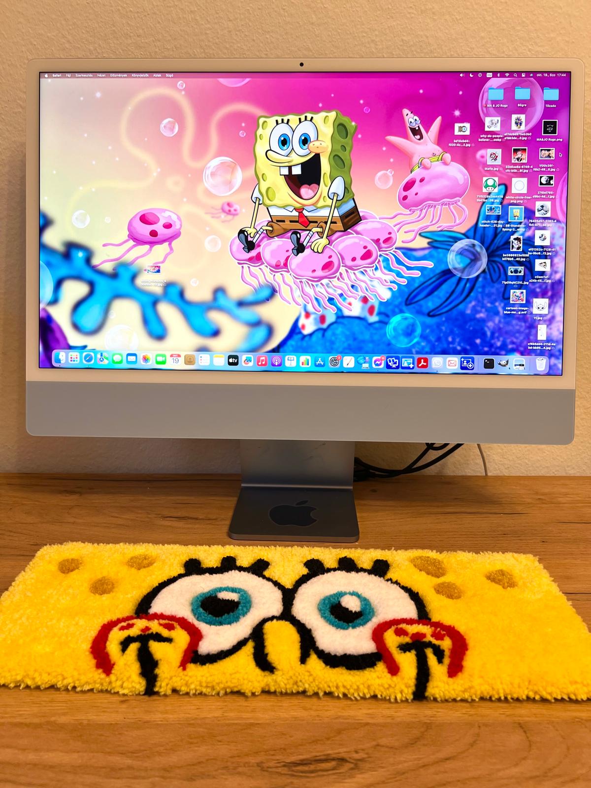 Spongebob keyboard rug