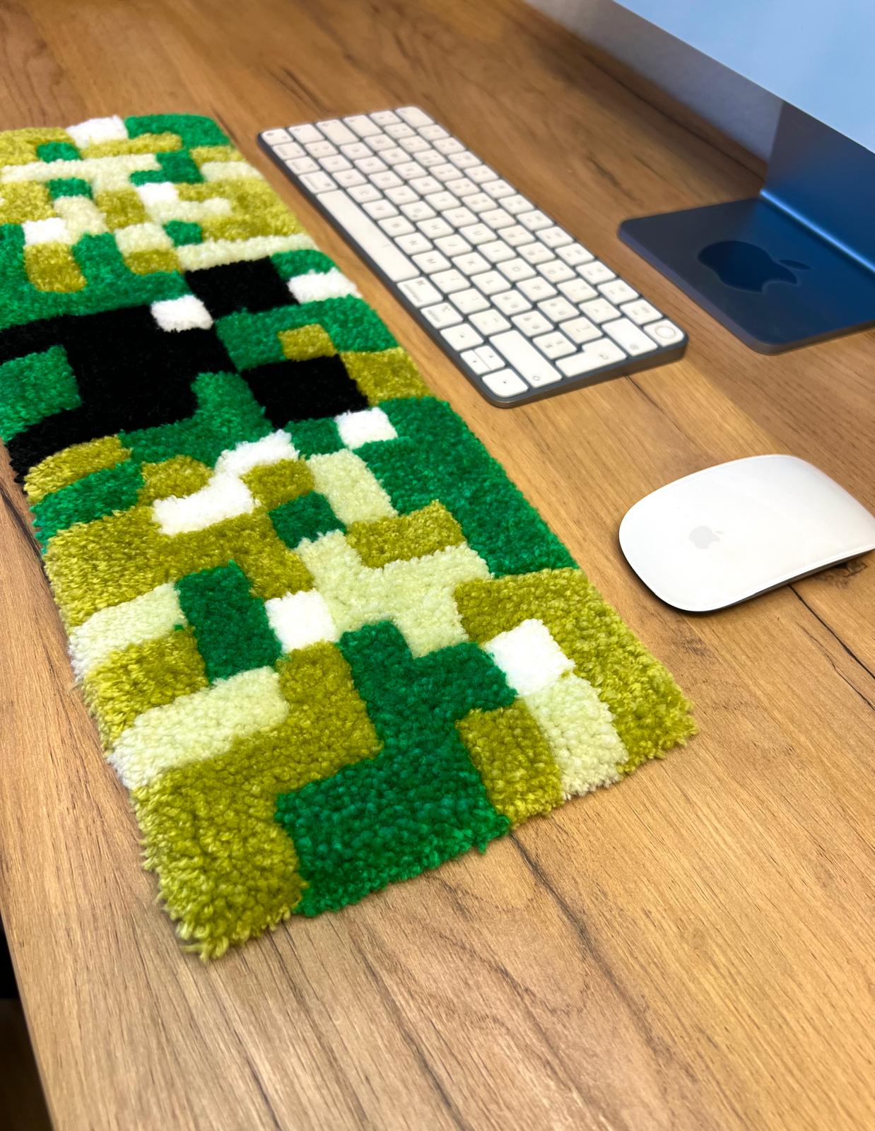 Minecraft Creeper keyboard rug