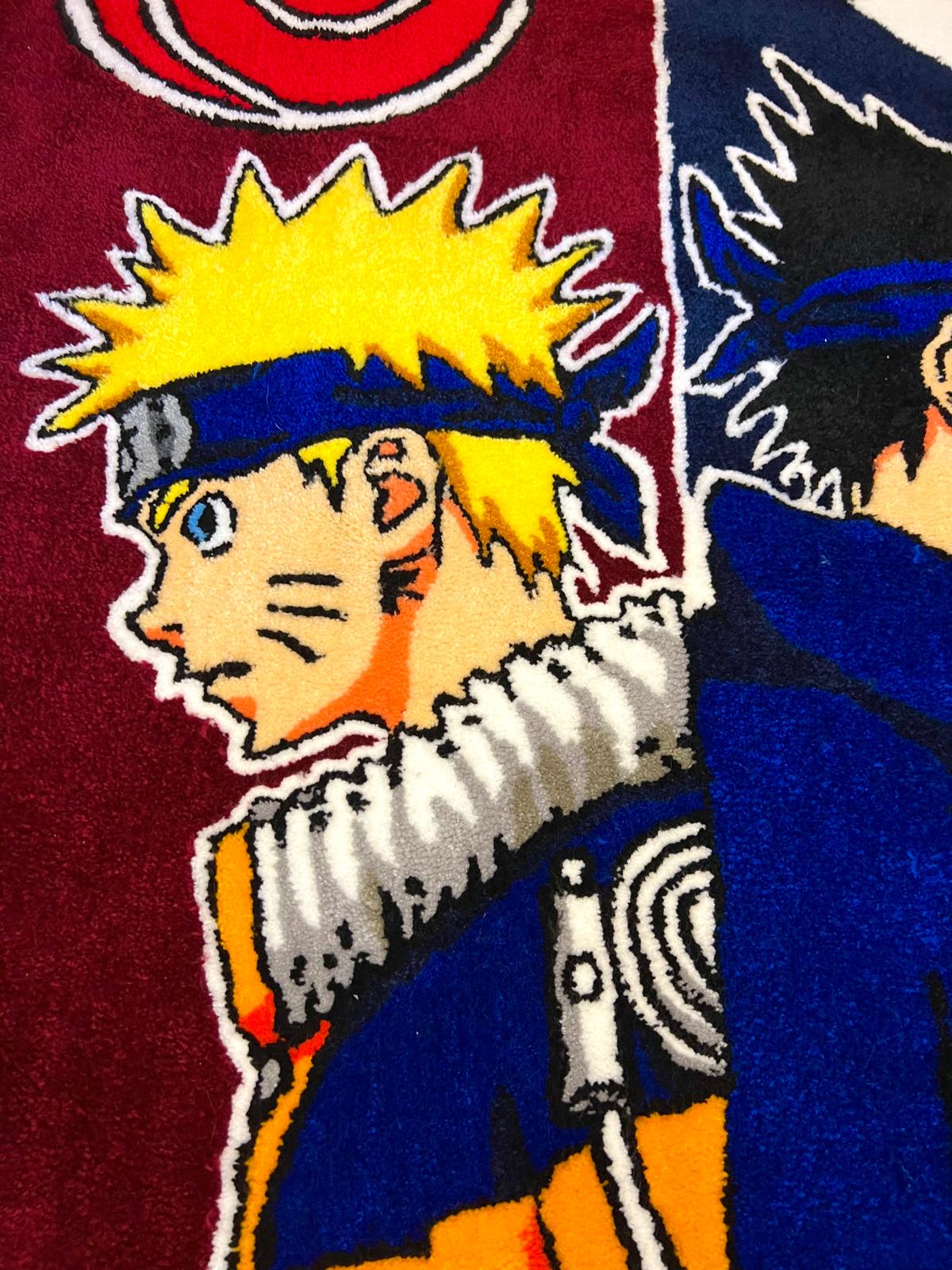 Naruto and Sasuke rug