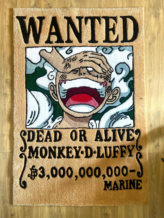 One Piece - Wanted Monkey D. Luffy rug