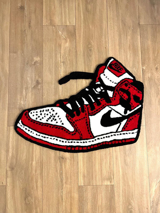 Nike red shoe rug