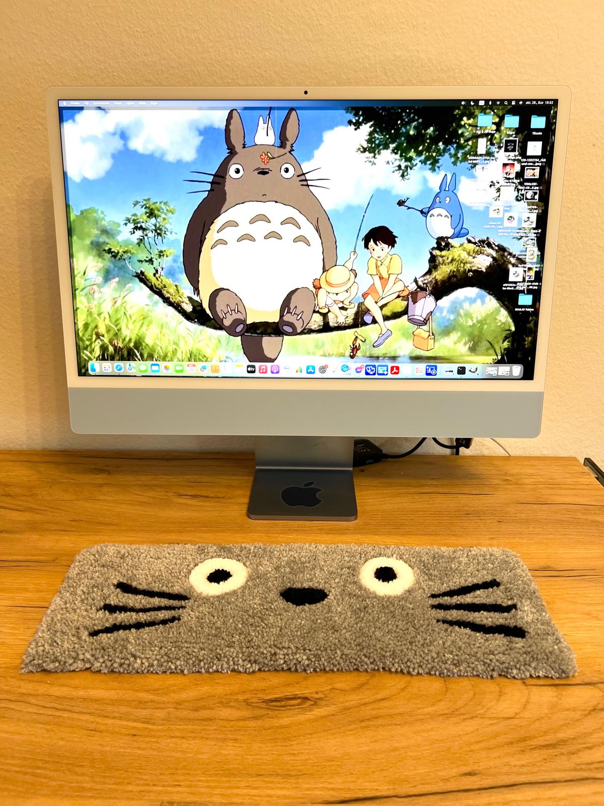 Totoro keyboard-rug