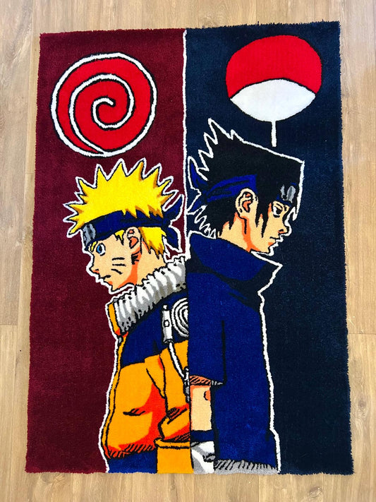 Naruto and Sasuke rug