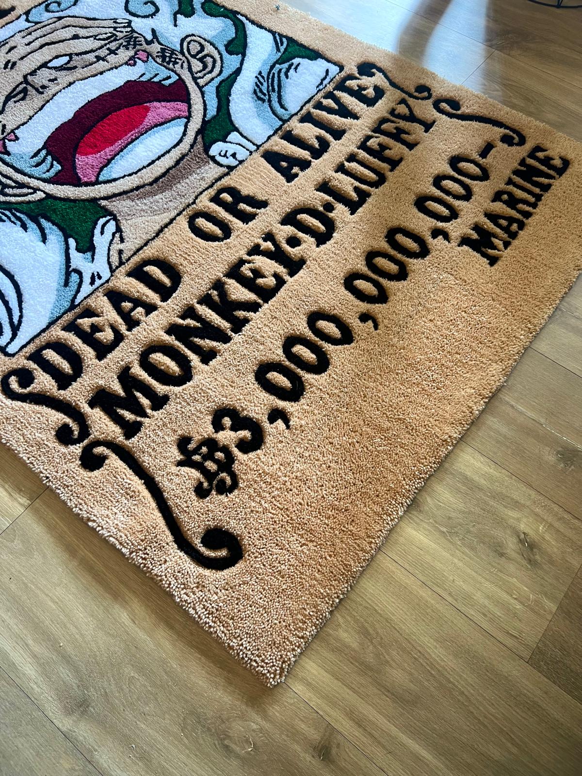 One Piece - Wanted Monkey D. Luffy rug