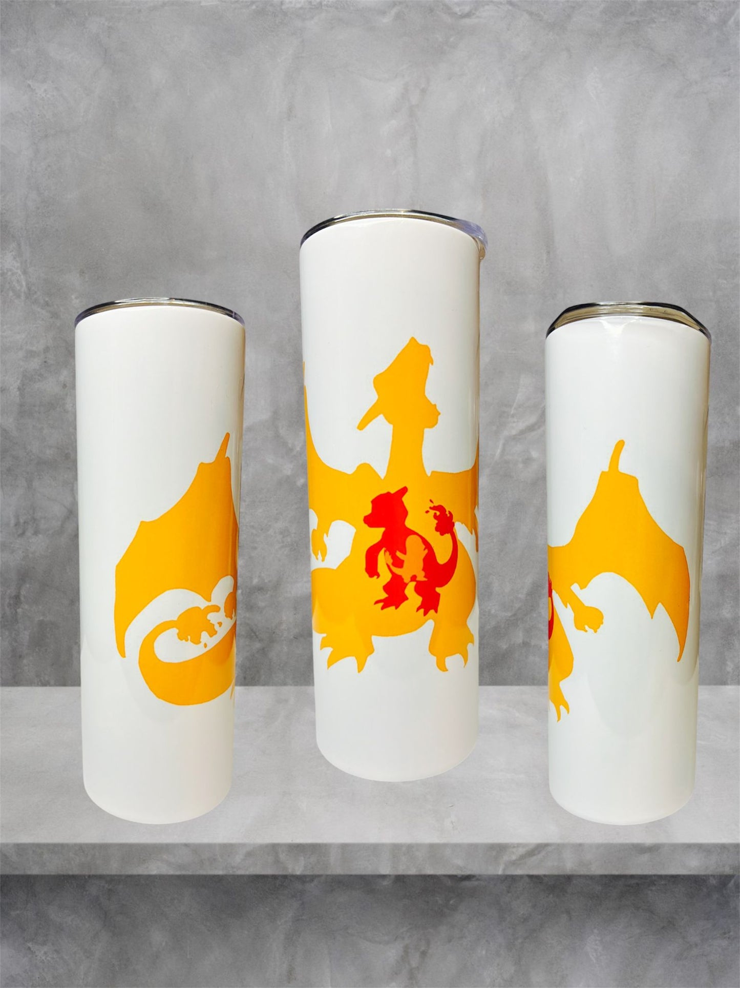 Pokémon Charizard - Stainless Steel Tumbler with Metal Straw (600 ml)