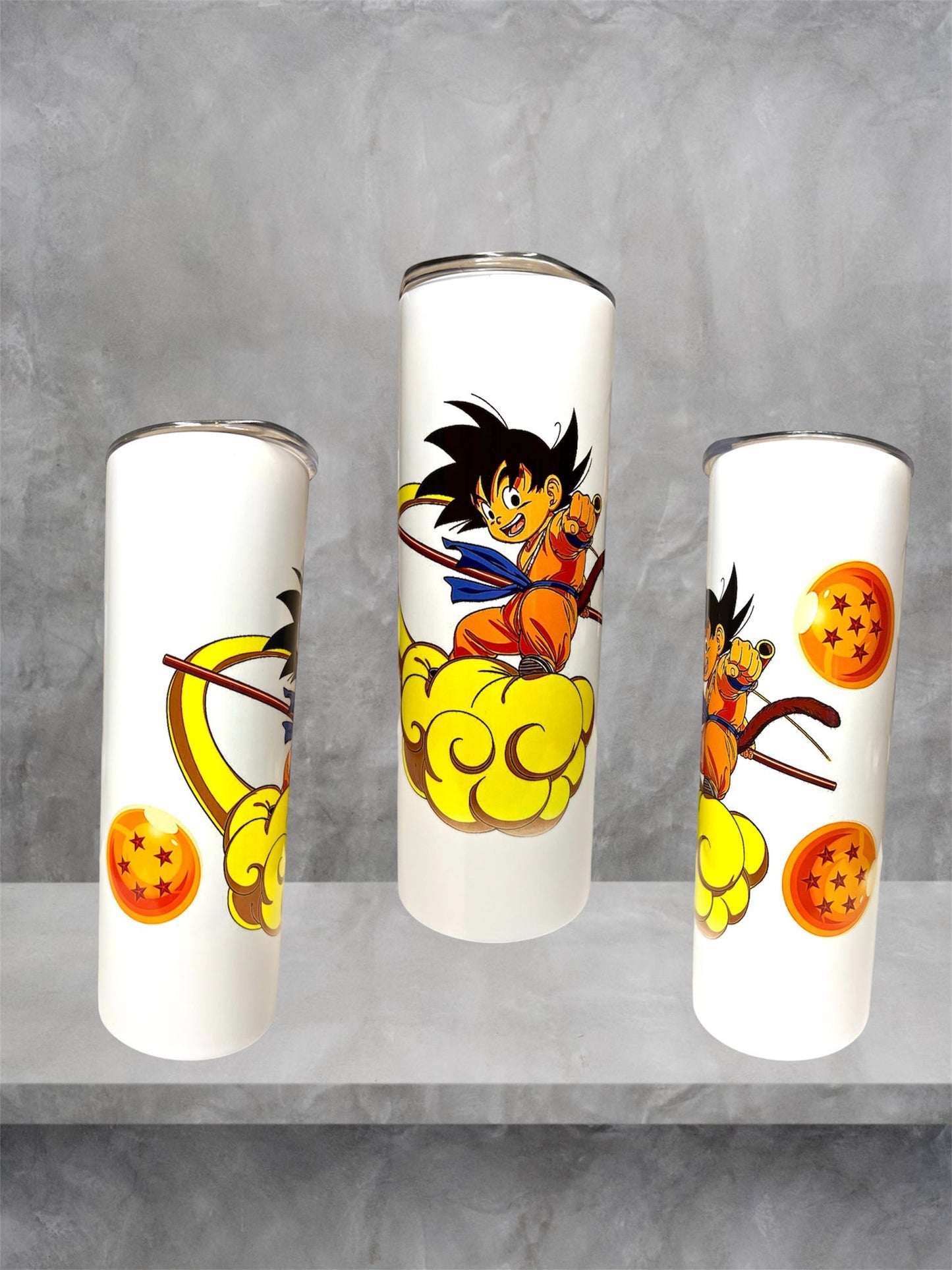 Dragon Ball Son Goku - Stainless Steel Tumbler with Metal Straw (600 ml)