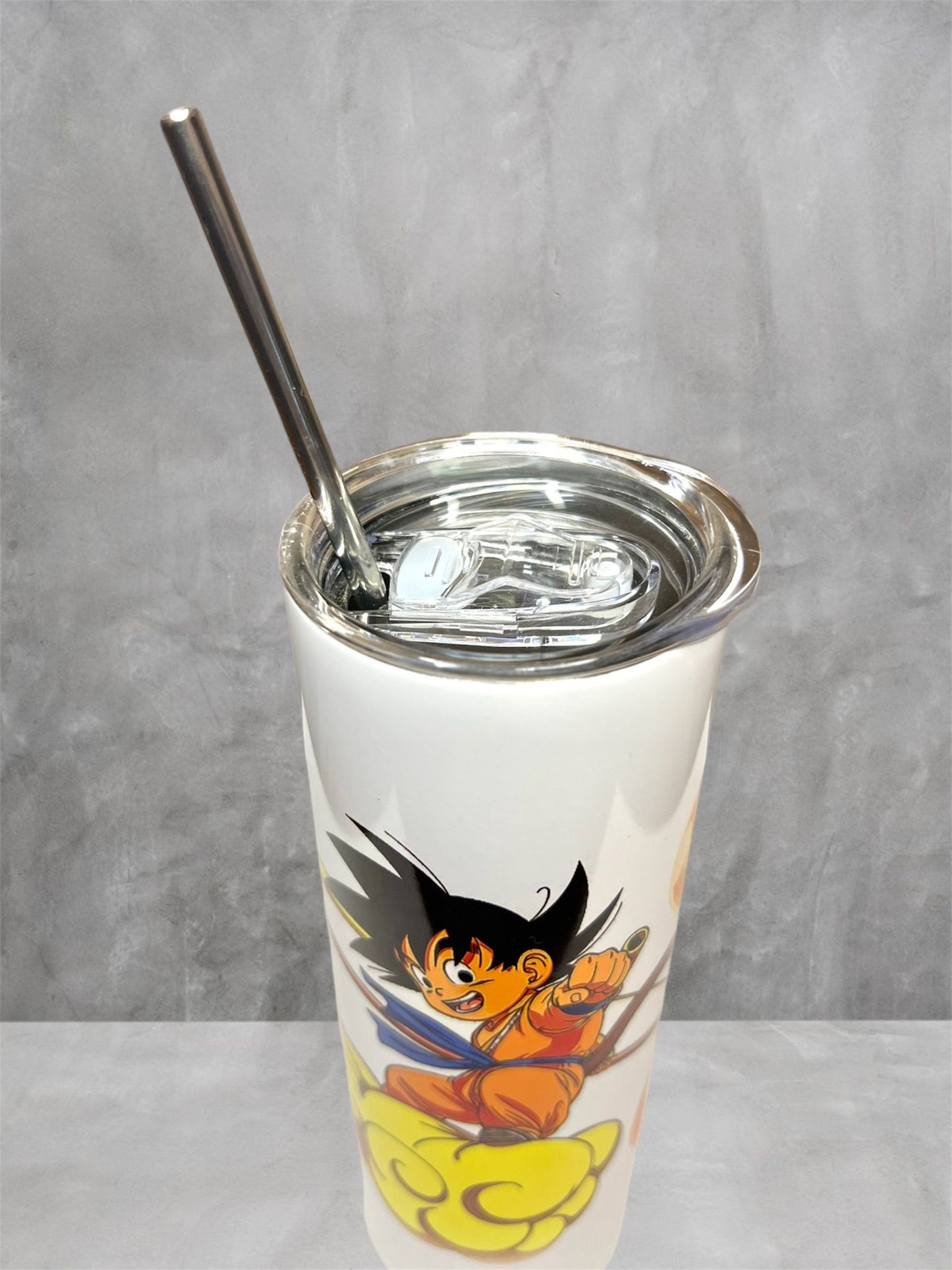 Dragon Ball Son Goku - Stainless Steel Tumbler with Metal Straw (600 ml)