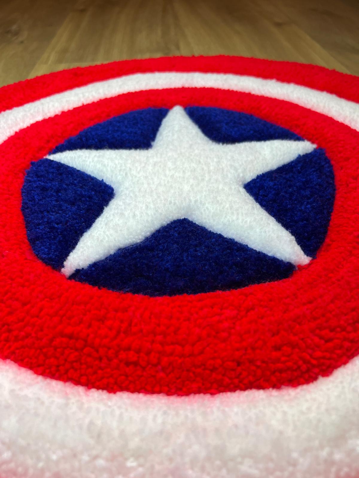 American Captain shield rug