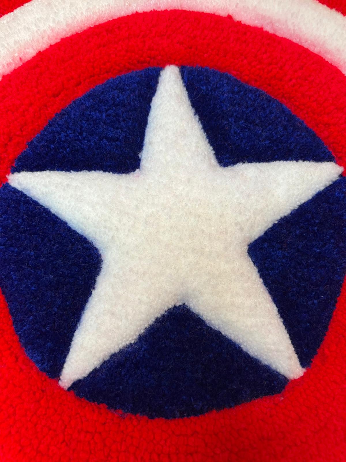 American Captain shield rug