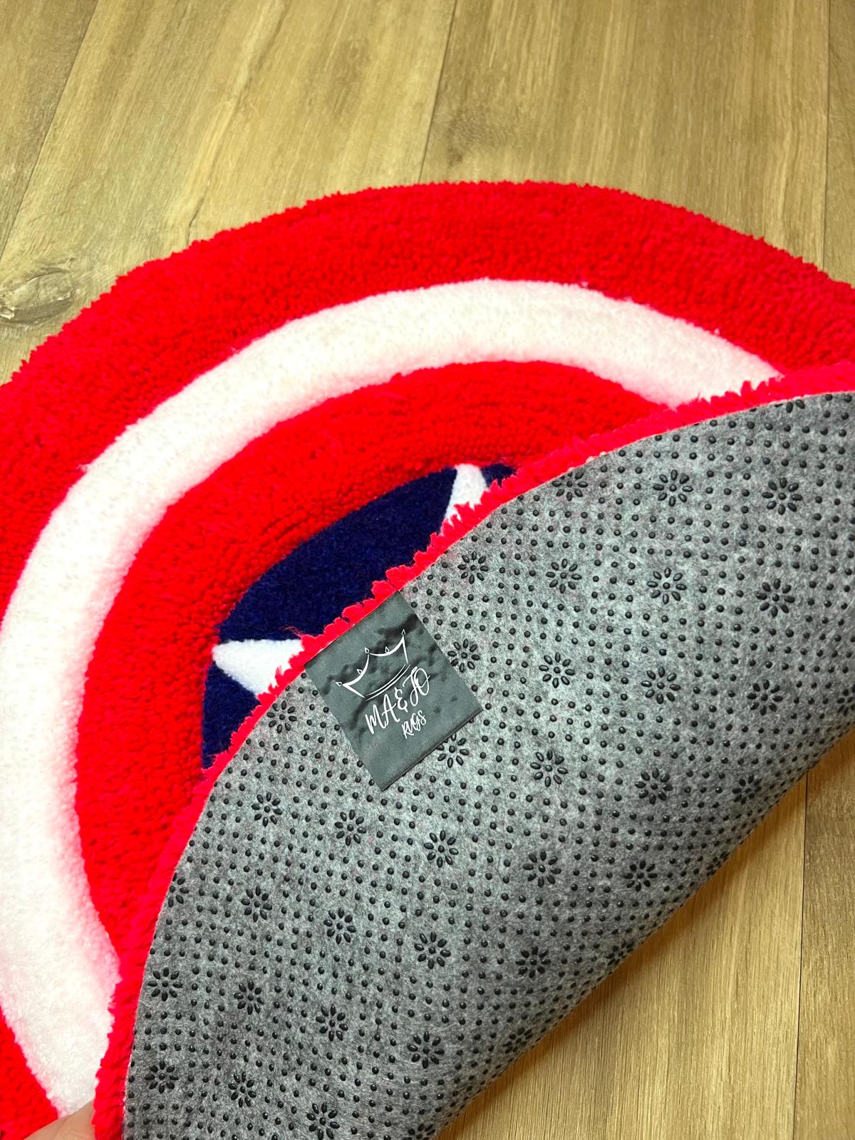 American Captain shield rug